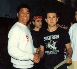 con Richard Bustillo seminario Jeet kune do Milano 1992